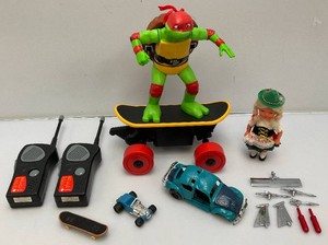 Misc. Toys Some Vintage Including SSP VW, Bump -N- Go Skateboarding Rechargeable TMNT Raphael And Tyco Walkie Talkies