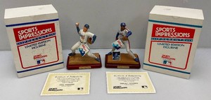 Limited Edition Collectible Sports Impressions Sportstar Figurine Collector Series Figurines Including Dwight Gooden And Orel Hershiser In Original Boxes