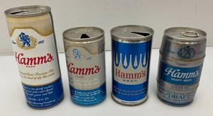 Misc. Collectible HAMMS Beer Cans Including Minature Beer Keg CanAnd More
