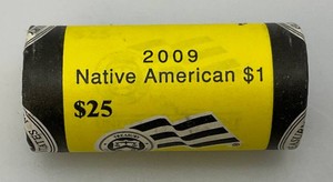 2009 Philidelphia Mint Sacagawea Dollar Coins $25.00 Roll