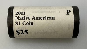 2011 Philidelphia Mint Sacagawea Dollar Coins $25.00 Roll