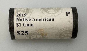 2019 Philidelphia Mint Sacagawea Dollar Coins $25.00 Roll