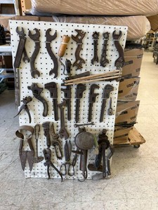 Display Board of Vintage Tools