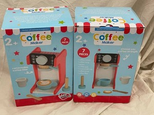 Play Right Wooden Coffee Maker Toy Sets (Lot of 2)
