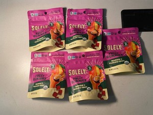 Solely Mango & Passion Fruit Gummies 2.5 Oz (Lot of 5)