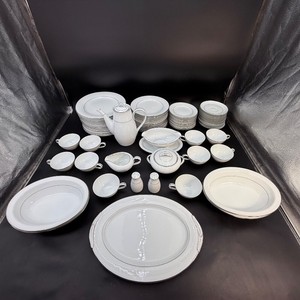 Elegant Vintage Noritake Derry Fine China 5931 Platinum Dinnerware Collection