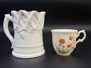 Vintage Inarco Japan White Grape Mug E-4578 &amp Mikasa Margaux D1006 Ivory Teacup Lot