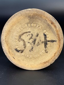 Antique 1-Gallon Red Wing  Minnesota Stoneware Co. Bottom-Stamped Salt-Glaze Crock  Hand-Marked 5 � (Pounds of Clay to CastThrow) (Circa 1883-1895)