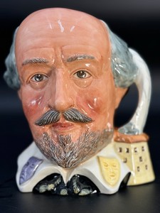 Royal Doulton William Shakespeare Large Character Jug Toby Mug D6689 1982 Vtg