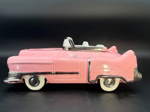 Vintage 1986 Expressive Designs Pink Cadillac Ceramic Cookie Jar