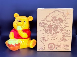 Vintage Disney Pooh Gram Ceramic Cookie Jar with Rare Original Map Shipping Box