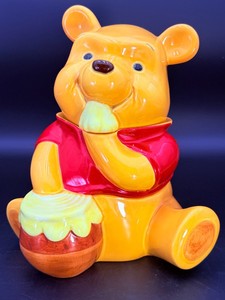 Vintage Disney Pooh Gram Ceramic Cookie Jar with Rare Original Map Shipping Box