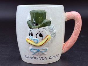 Vintage 1961 Walt Disney Ludwig Von Drake Ceramic Mug  Made in Japan