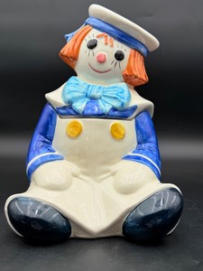 Vintage Metlox Poppytrail Raggedy Andy Sailor Cookie Jar 1960s California Pottery