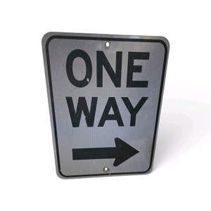One Way Metal Street Sign