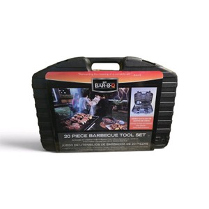 New Mr. Bar-B-Q 20-piece stainless steel tool set designed for grilling