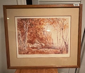 Framed artwork split rock lighthouse l JANGSEN. Hand numbered 96100- 24 x 28