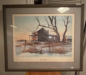 Framed artwork Sunday afternoon by James H. KILLEN hand number 294400 hand signed as well. Custom framed 31 x 36