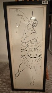 Custom framed artwork 38 x 16
