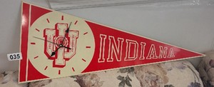 Indiana University IU Pennant Wall Clock