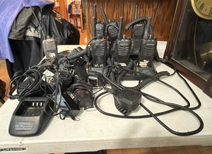 Kenwood Two-Way Radio Lot  Handheld Radios, Chargers, Speaker Mics & Accessories -used condition