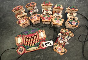 Holiday Carousel 1874 Animated Christmas Decoration Lot