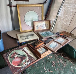 Assorted Framed Wall Art, Prints & Coca-Cola Advertising Sign - massive lot