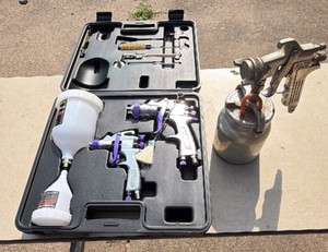 HVLP Spray Gun Kit  Vintage Siphon-Feed Paint Gun  2-Piece Lot