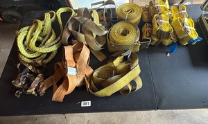 Ratchet Straps, Tie-Downs & Cargo Rope Lot  Assorted Sizes