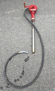 Rotary Hand Drum Pump w Suction Tube & Discharge Hose