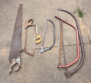 Assorted Hand Saws, Bow Saws & Hacksaws  Crosscut, Pruning & Woodworking Saws