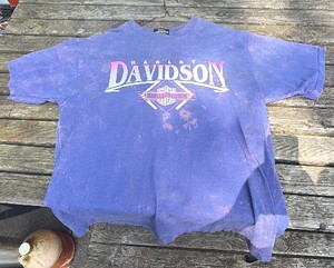 Vintage Harley-Davidson Motor Cycles Graphic Crewneck Tshirt  Purple early