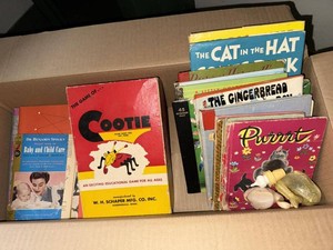 Vintage Children��s Books & Cootie Game Mixed Lot Dr Seuss Golden