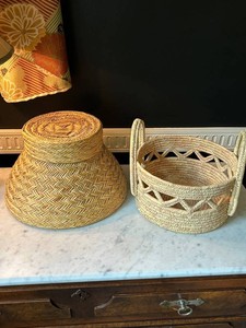 Woven Wicker Basket Set (Lot of 2)