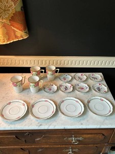 Hand Painted Mix and Match Floral Tea Set (Lot of 15)