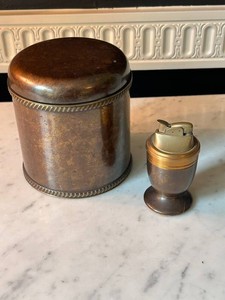 Vintage Brass Smoking Set (2 Pieces)