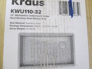 Kraus 32 stainless steel kitchen s...
