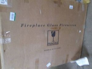 Fireplace glass screen...