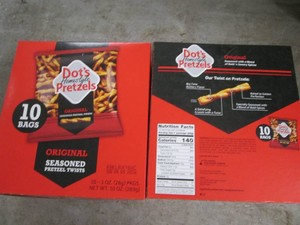 20 1 Oz bags Dots original pretzels...