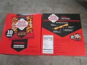 20 1 Oz bags Dots original pretzels...