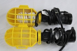 Yellow Caged Work Lights
