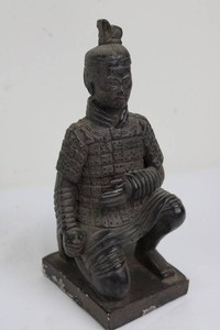 Kneeling Samurai Warrior Figurine 8.5 Tall