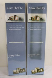 Glass Shelf Kit 6 X 24 in (Lot of 2)