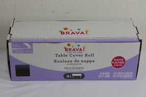 Brava lavender Cut-To-Size Plastic Table Cover Roll 54 in X 126 Ft
