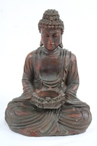 Buddha Candle Holder Statue 9 inches tall