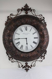 Madison Clock Co. Ornate Wall Clock 45 inches Huge