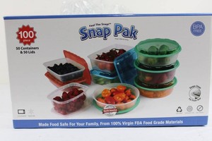 Snap Pak 100 Piece Food Storage Container Set New