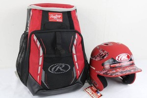 Rawlings Backpack & Batting Helmet Mixed Lot