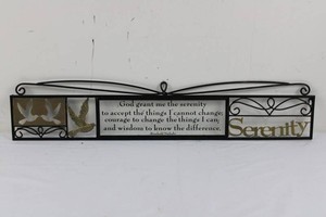 Serenity Wall Decor Sign With Dove Accent 28 inches