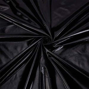 PH PandaHall 1 Yard Black Metallic Foil Lame Spandex Fabric 59 Inch Wide Stretch Shiny Fabrics Foil Spandex Fabric for DIY Sewing Crafting Event Decoration Cosplay Costumes Package